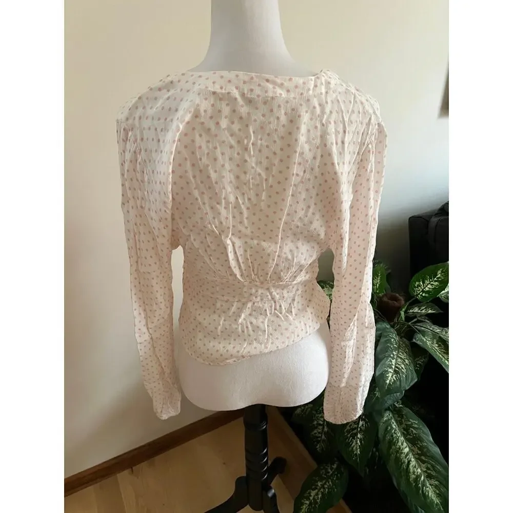 Free People Love Street Polka Dot Blouse